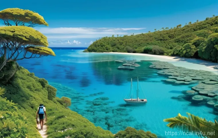 누벨칼레도니 지역 경제 상황 - **Prompt 2: High Cost of Living Against a Beautiful Backdrop in New Caledonia**
    A bustling, sunl...