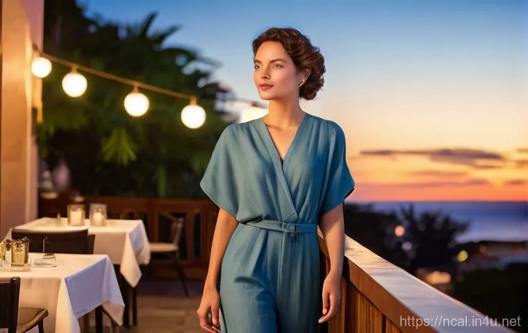 누벨칼레도니 옷차림 가이드 - **Prompt 2: Exploring the Vibrant Lagoon**
    "An adventurous person, gender-neutral, in their 20s ...